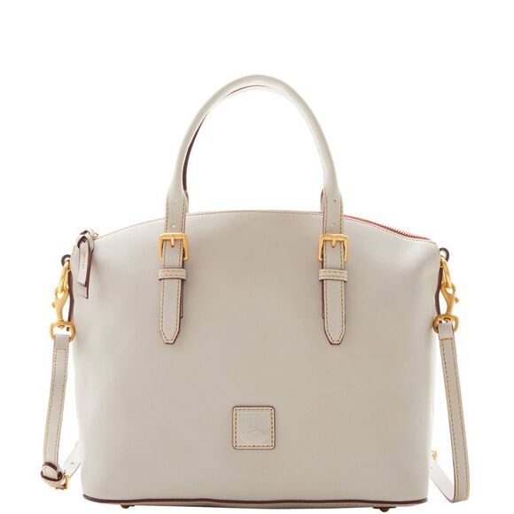 Dooney & Bourke Handbags - Dooney & Bourke Florentine Domed Satchel - Ecru